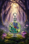 Enchanted Forest Blue Butterfly Bottle