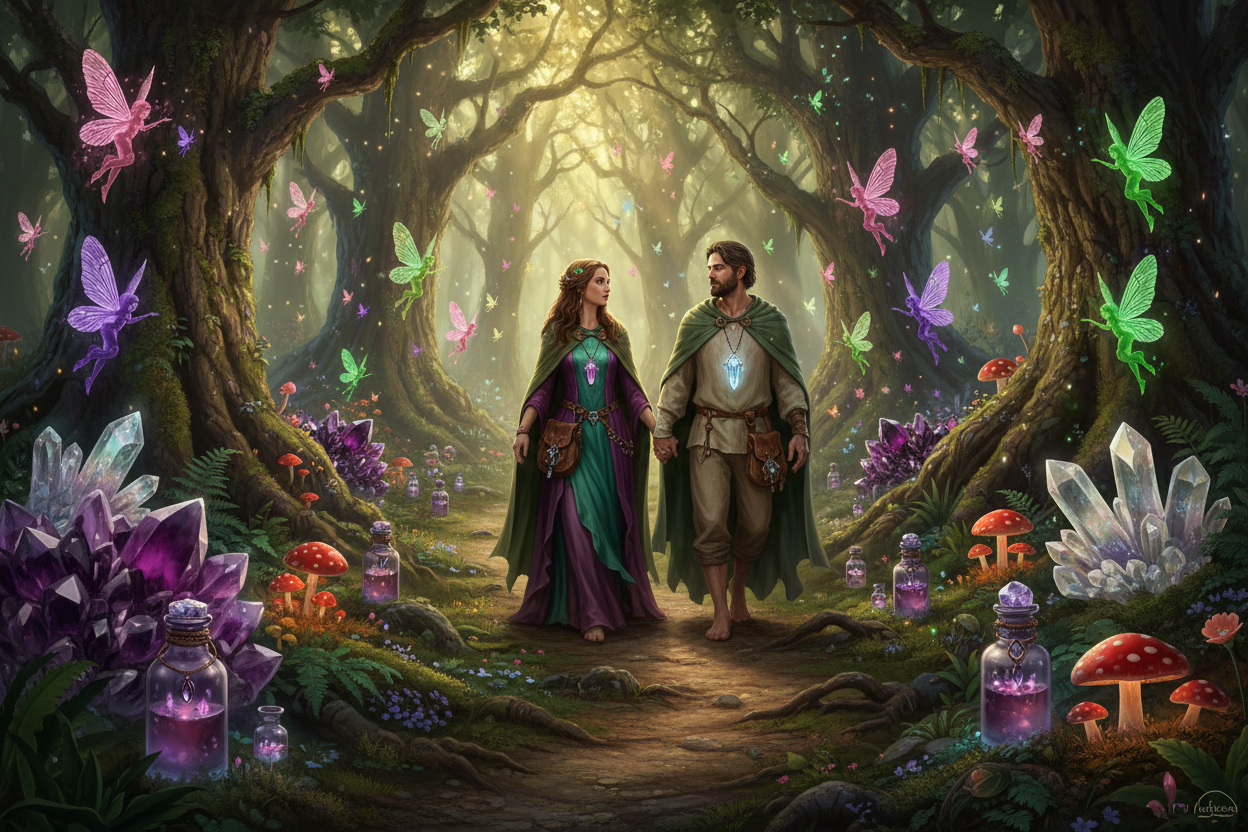 Teenker's Enchanted Forest Hero with Fairies